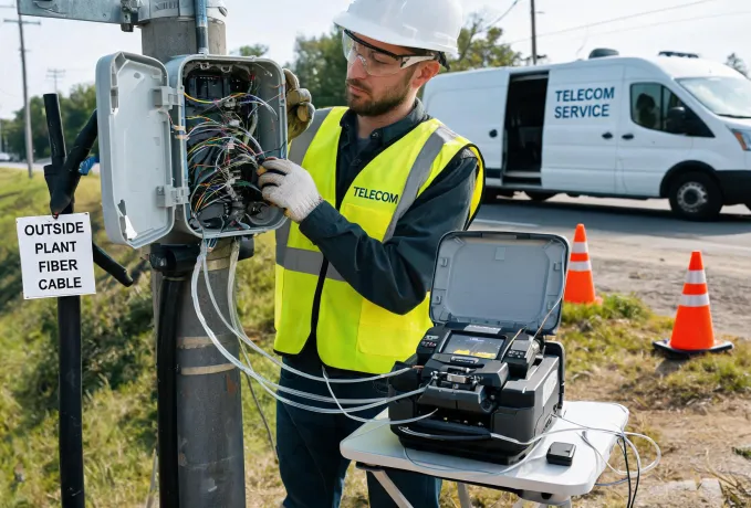 Fiber splicing closure field service